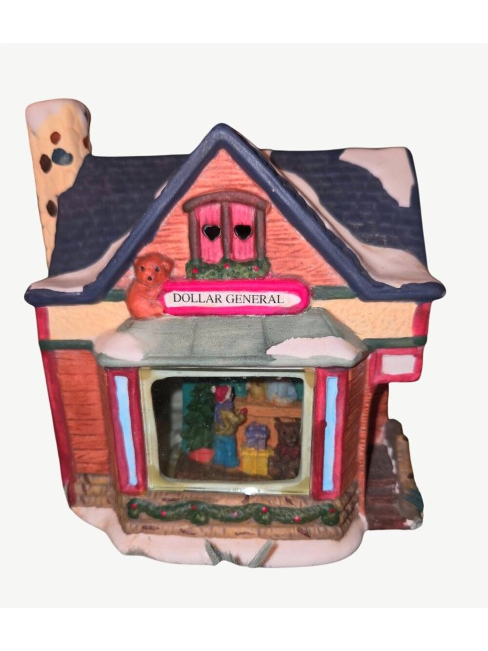 "Dollar General"Christmas Village Light-Up Ceramic House Decoration